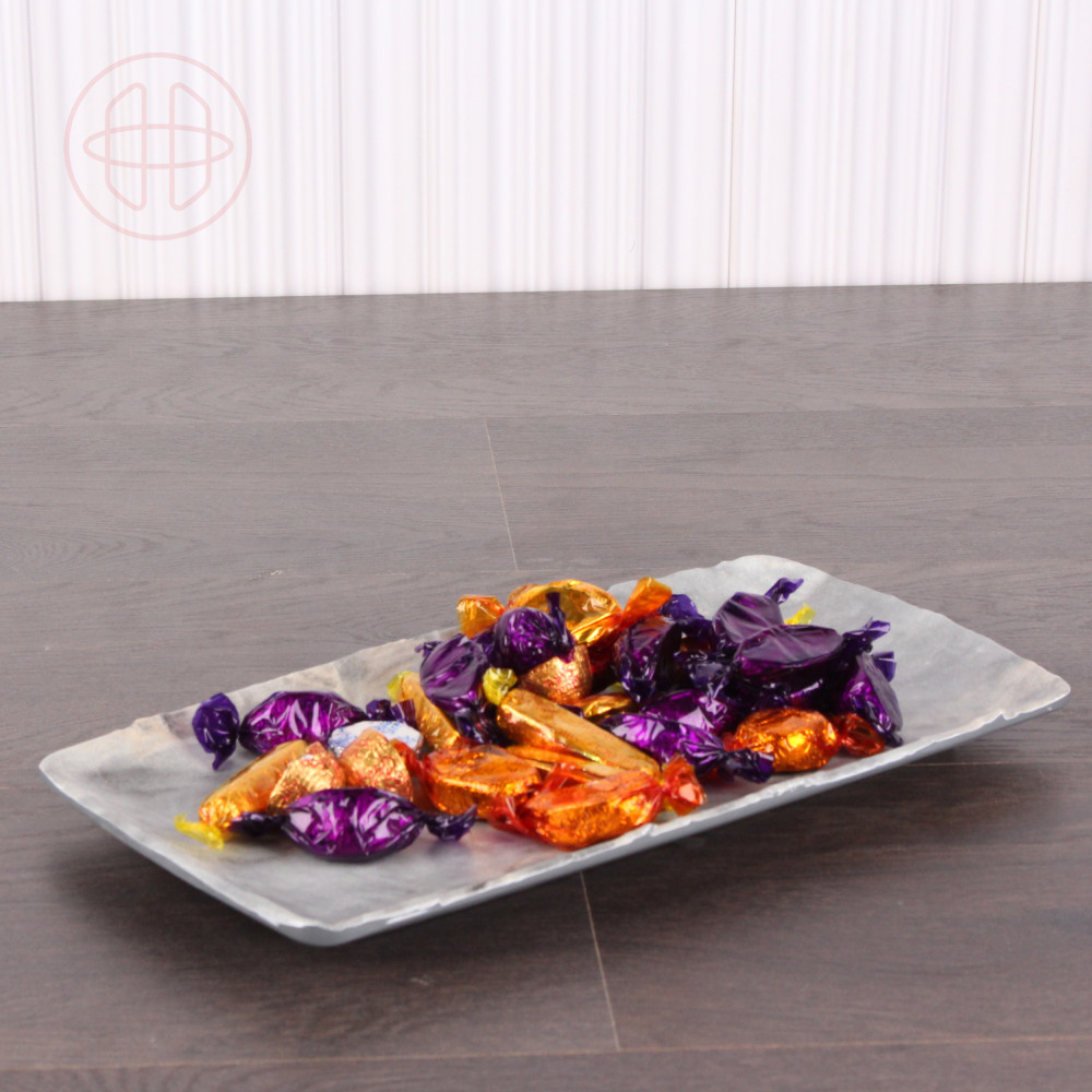 Royal melamine serving plate 33 cm rectangular marble Mesaky