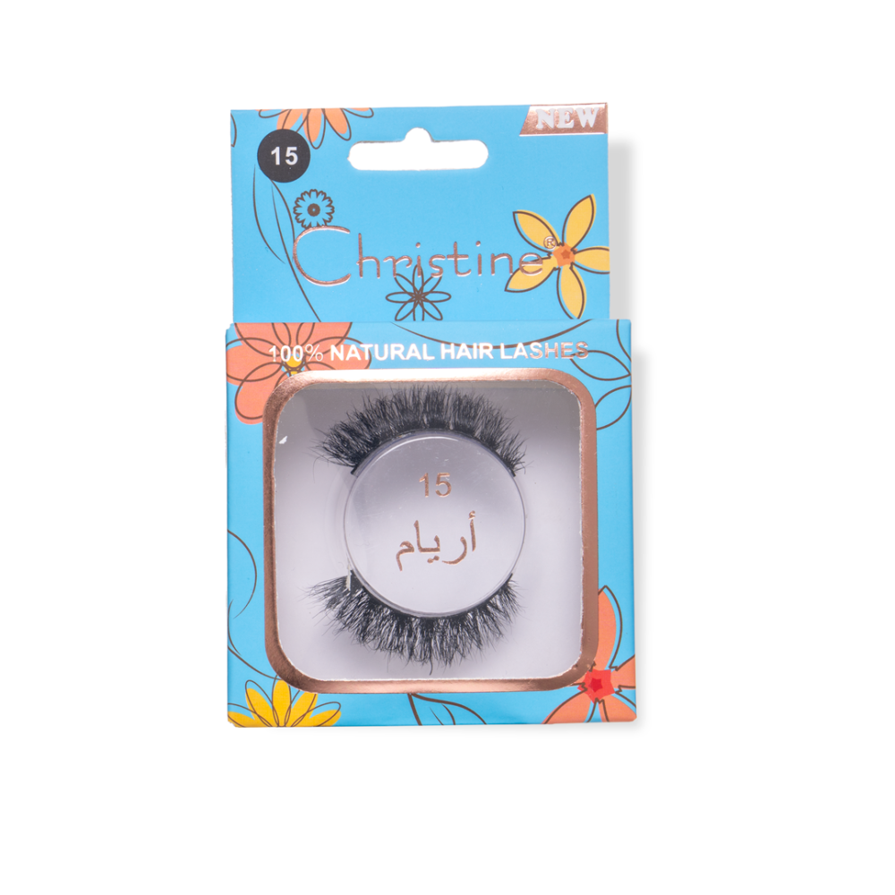 كرستين رموش شعر طبيعي رقم 15 اريام CH-E2115