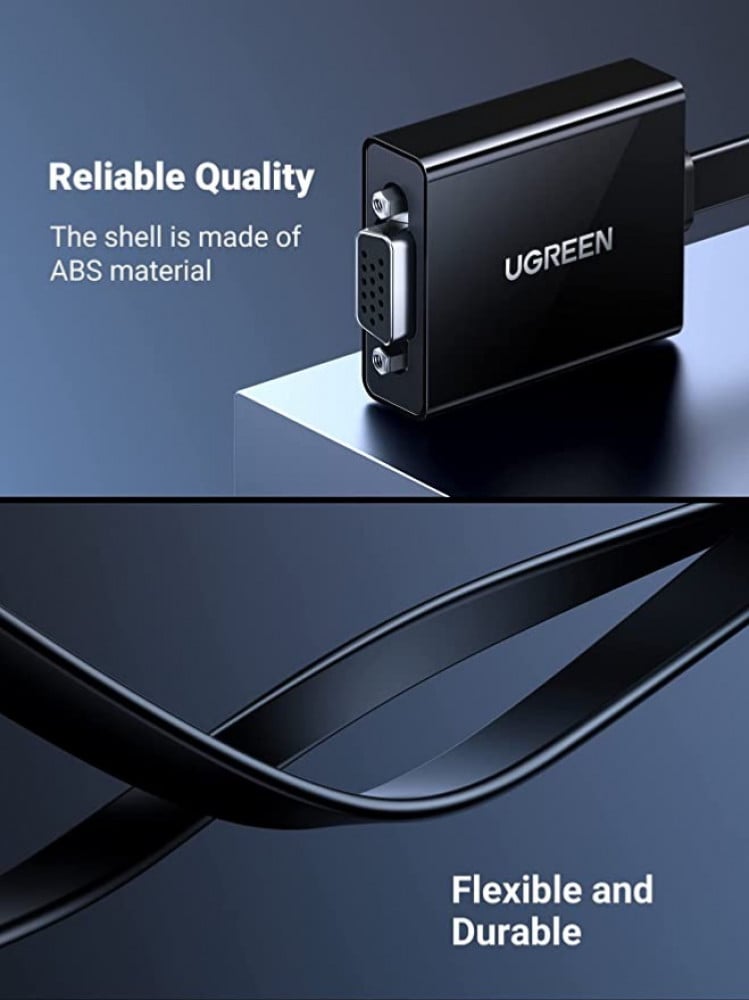 محول HDMI إلى VGA نشط مع مقبس صوت 3.5 مم