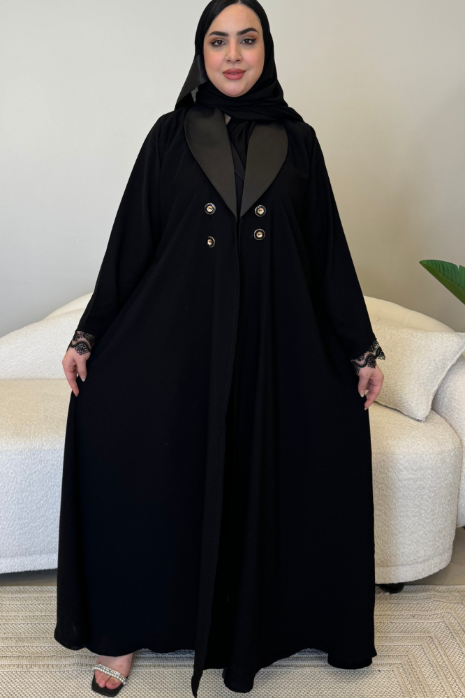 عباية رسمية بأكمام دانتيل