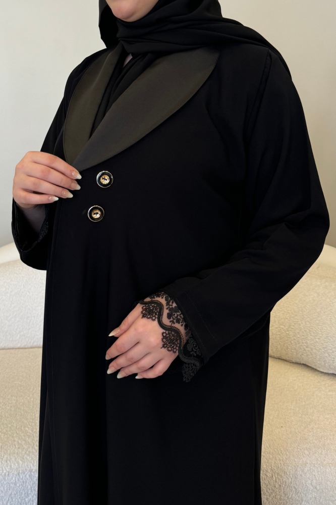 عباية رسمية بأكمام دانتيل