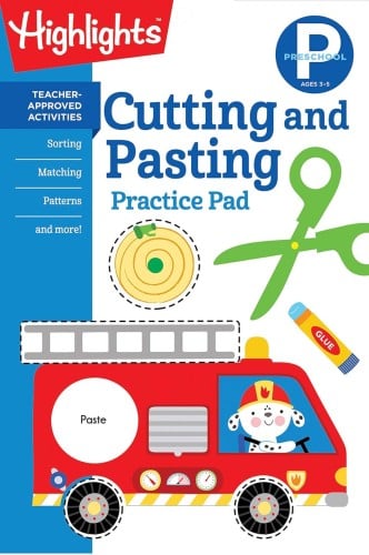 Preschool cutting and pasting