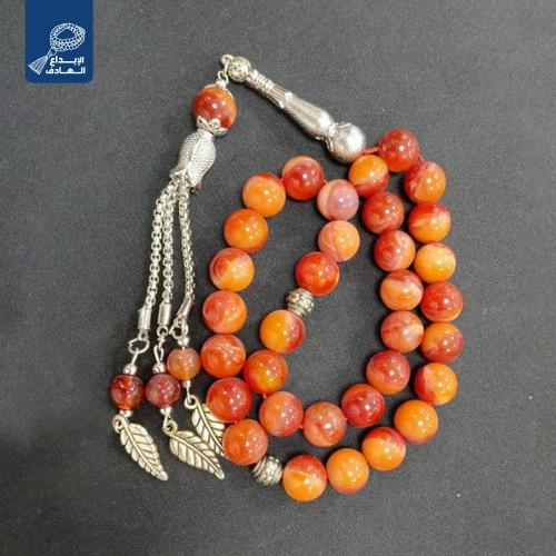 سبحة حجر عقيق برازيلي اصلي