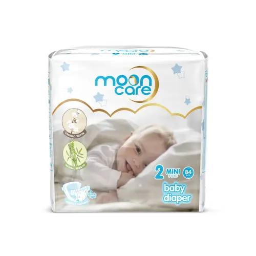 Mooncare Newborn Baby Diapers Size 2 Mini - 84 Pieces (3-6kg)