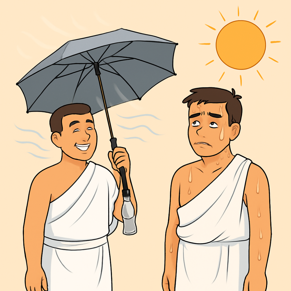 أضرار التعرض لأشعة الشمس خلال موسم الحج