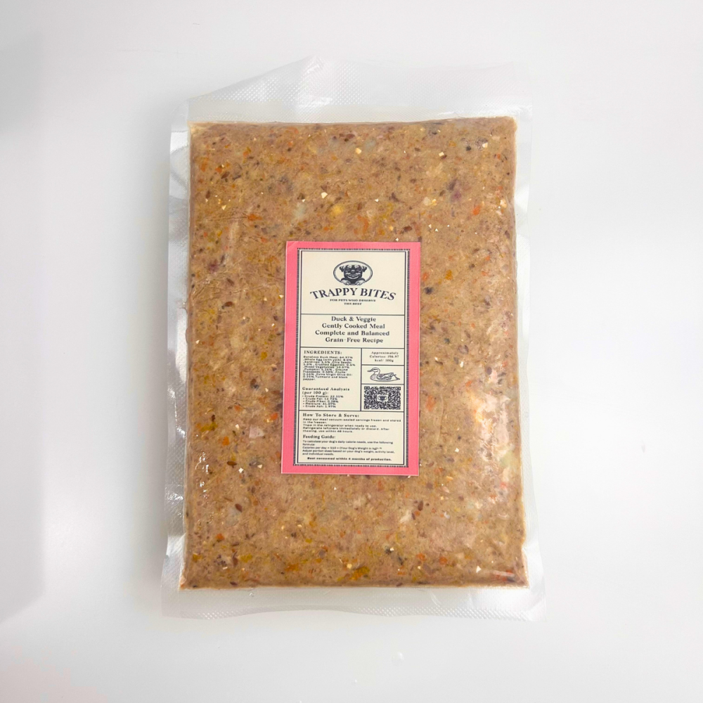 جرّب Trappy Bites — باكج تذوق الكلاب  ٤ نكهات طبيعية + مرق دجاج مجاني