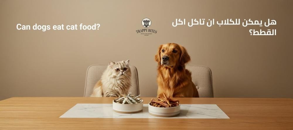 هل يمكن للكلاب ان تاكل اكل القطط