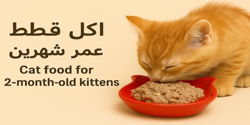 اكل قطط عمر شهرين