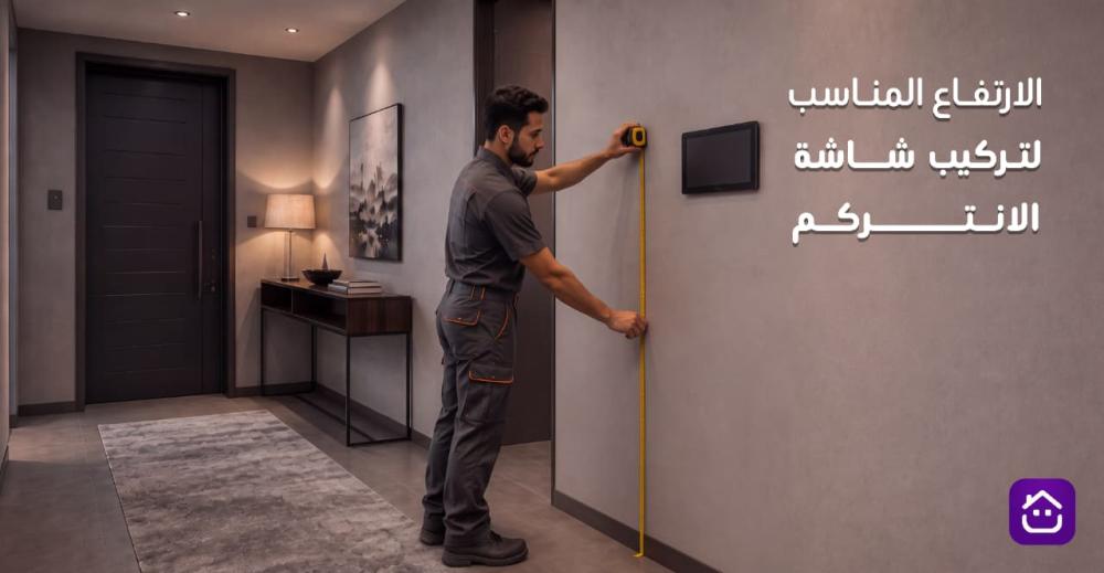 الارتفاع المناسب لتركيب شاشة الانتركوم؟