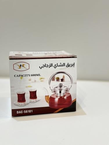 إبريق الشاي الزجاجي (600ml)