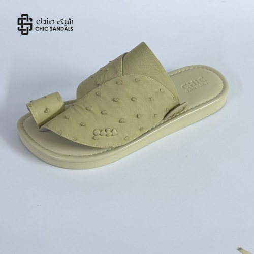 شرقي جلد نعام بيج