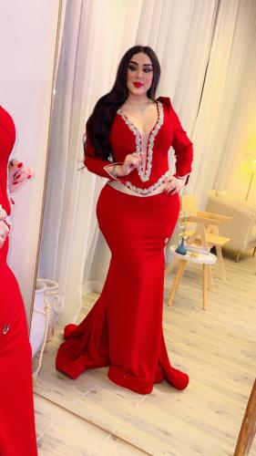فستان احمر w