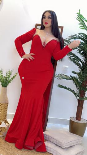 فستان احمر B
