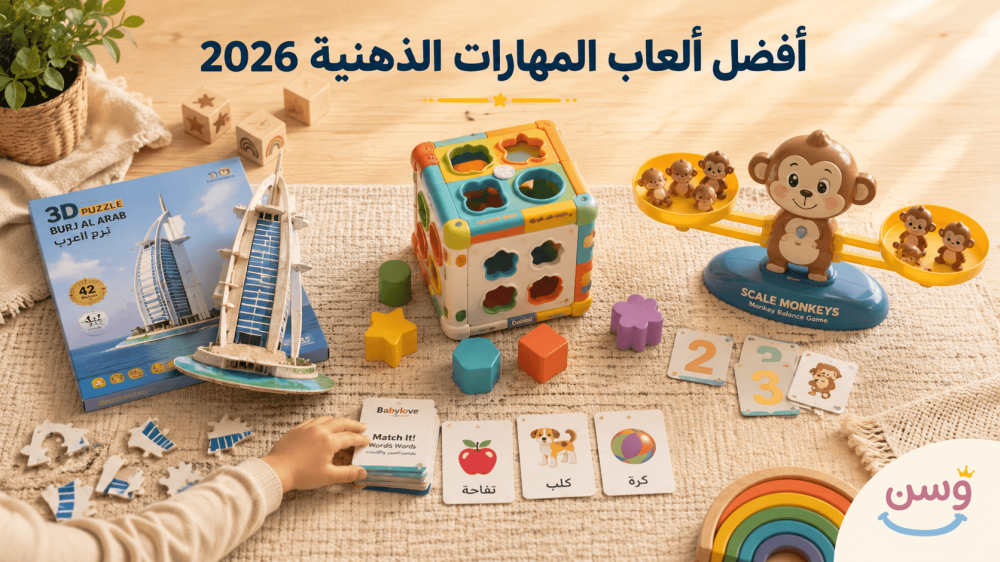 أفضل ألعاب تنمية المهارات الذهنية للأطفال في السعودية من متجر وسن 2026