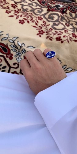خاتم رجالي سيفين ونخله مع الاسم