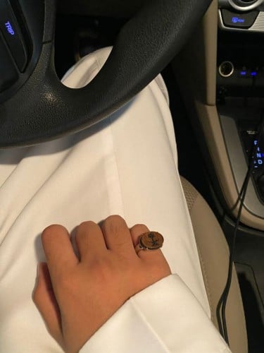 خاتم بالاسم شكل دائري سيفين ونخلة - متجر ود
