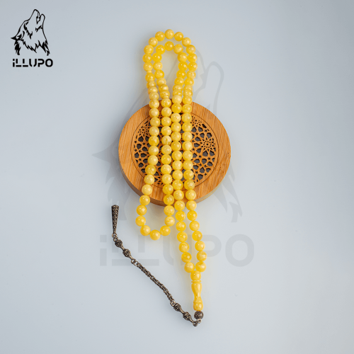 سبحة تراب كهرمان فواح اصفر