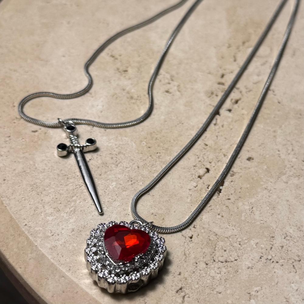 سلسال Lateefah  تصميم ڨوثيك فاخر للجنسين، مطلي فضة