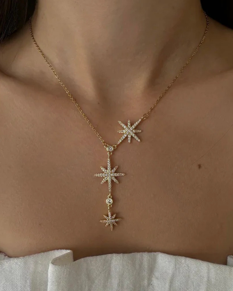 سلسال Golden Starry زركون مطلي ذهب