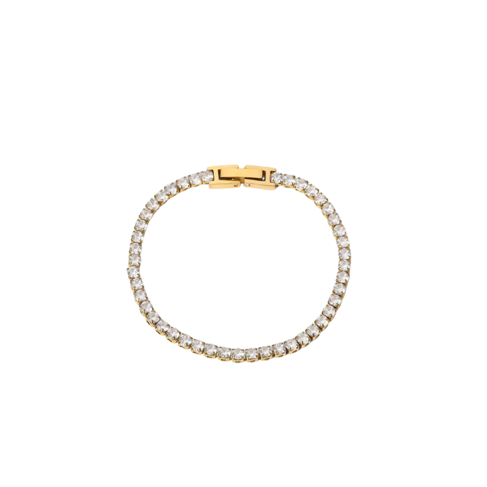 سوار التنس لومييغ مطلي ذهب