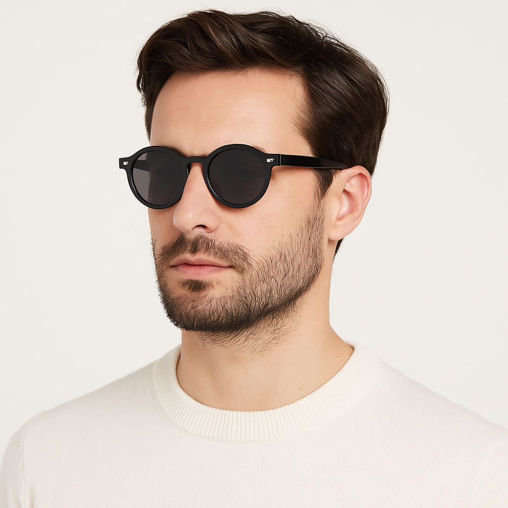 نظارة سولارايز سوداء بولارايزد بتصميم عصري  للرجال والنساء