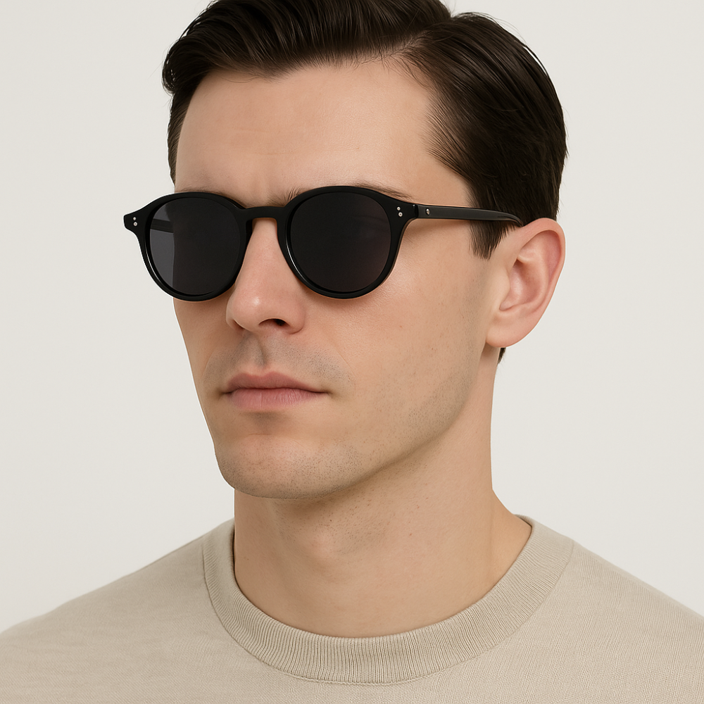 نظارة شمسية سوداء Unisex بخاصية Polarized عصرية وأنيقة