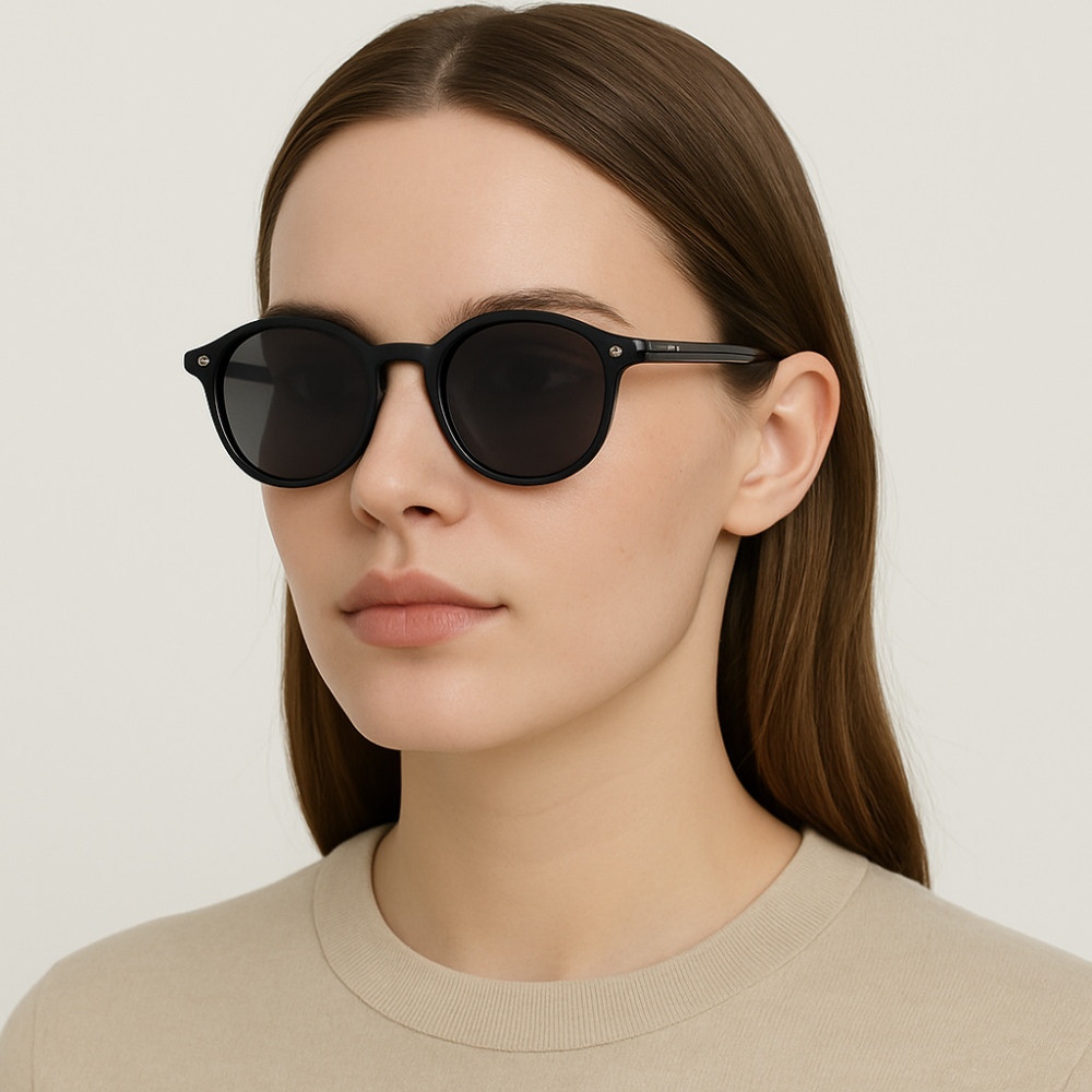 نظارة شمسية سوداء Unisex بخاصية Polarized عصرية وأنيقة