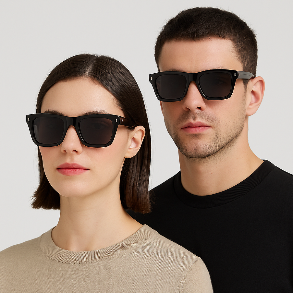 نظارة شمسية كلاسيكية سوداء للجنسين Unisex بعدسات بولاريزد