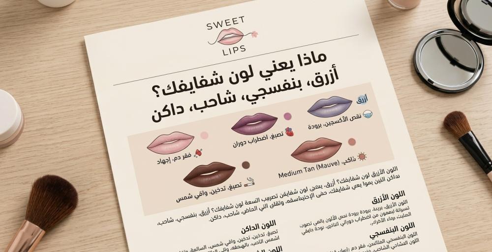 اسباب تغير لون الشفاه