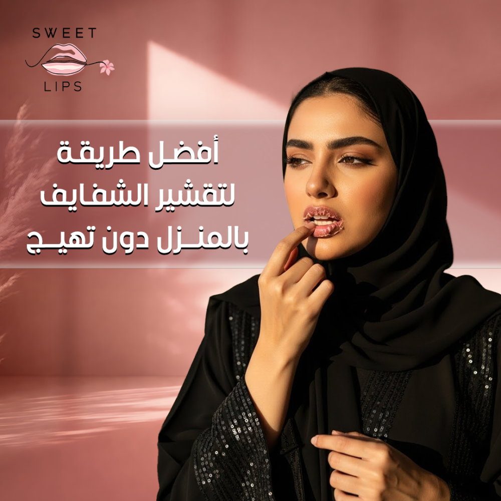 أفضل طريقة لتقشير الشفايف بالمنزل دون تهيج