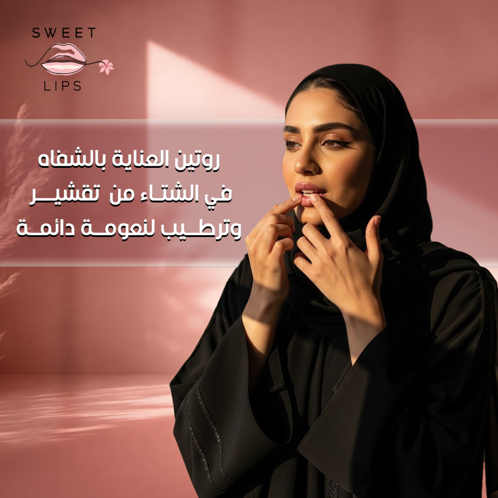 روتين العناية بالشفاه في الشتاء