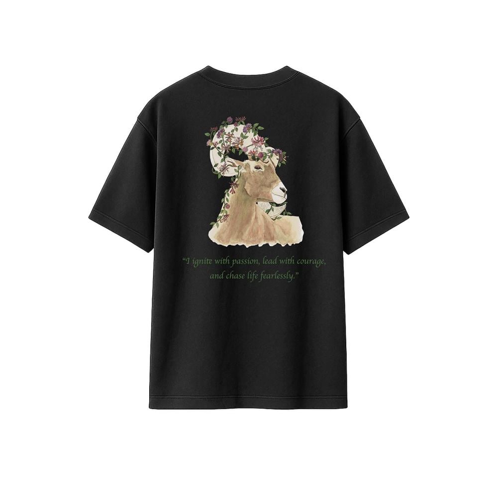 Aquarell Oversized Aries T-Shirt – Unisex 100% Cotton Zodiac