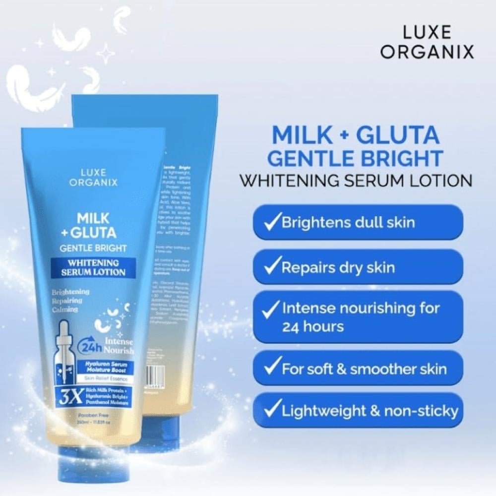 لوكسي اورجانيكس لوشن التبييض بالحليب العضوي /Luxe Organic Milk+Gluta Whitening serum lotion