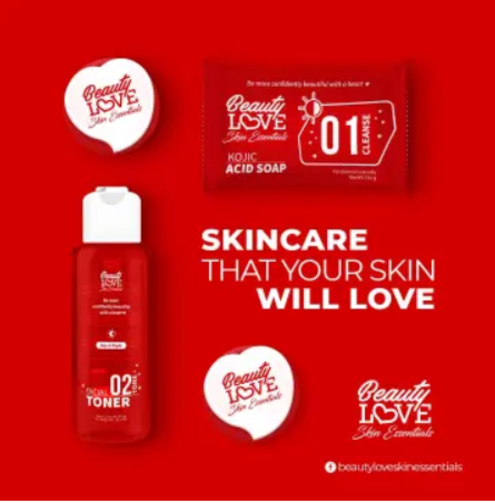 لوف بيوتي مجموعة العنايه بالبشره/Beauty love essential set