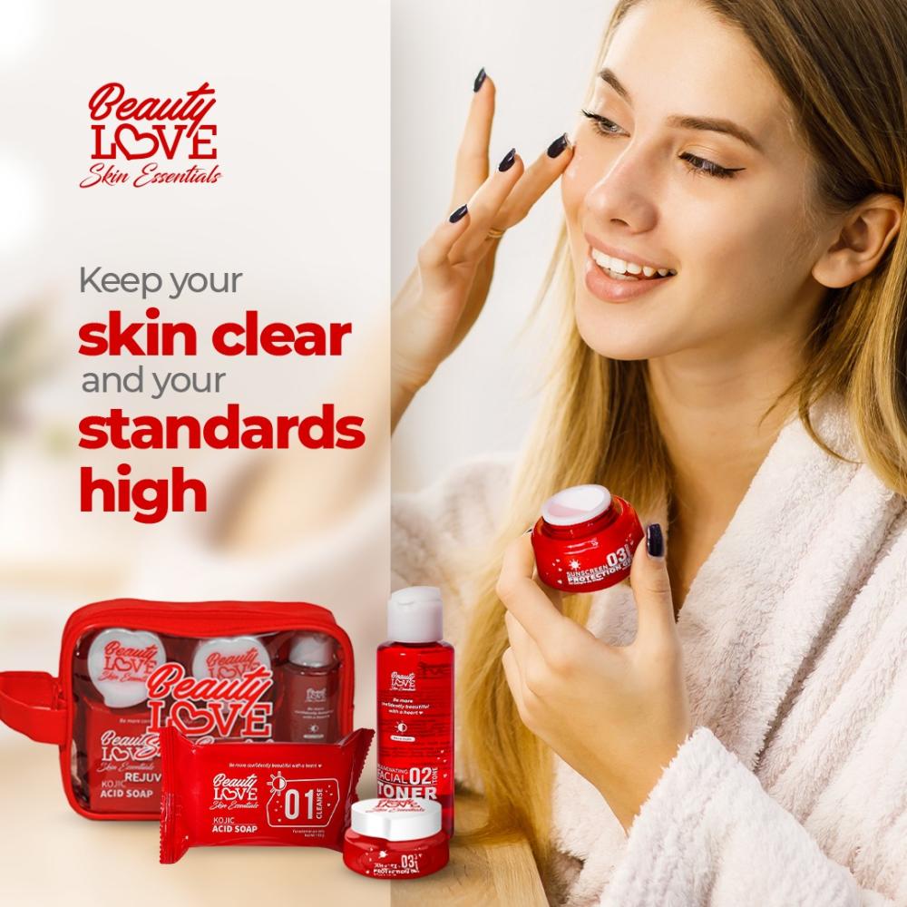 لوف بيوتي مجموعة العنايه بالبشره/Beauty love essential set
