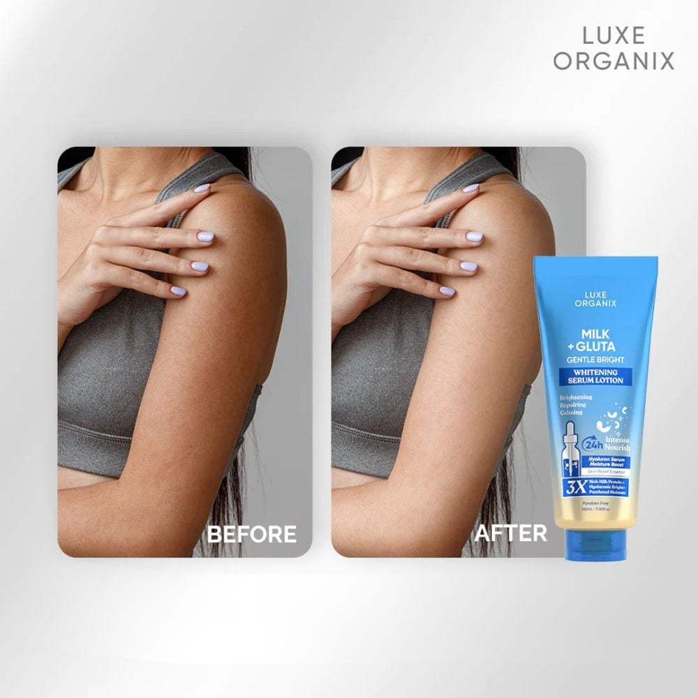 لوكسي اورجانيكس لوشن التبييض بالحليب العضوي /Luxe Organic Milk+Gluta Whitening serum lotion