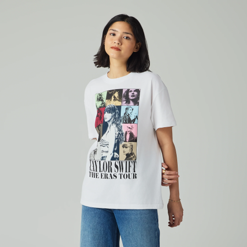 Taylor Swift | The Eras Tour Through LA White T-Sh...