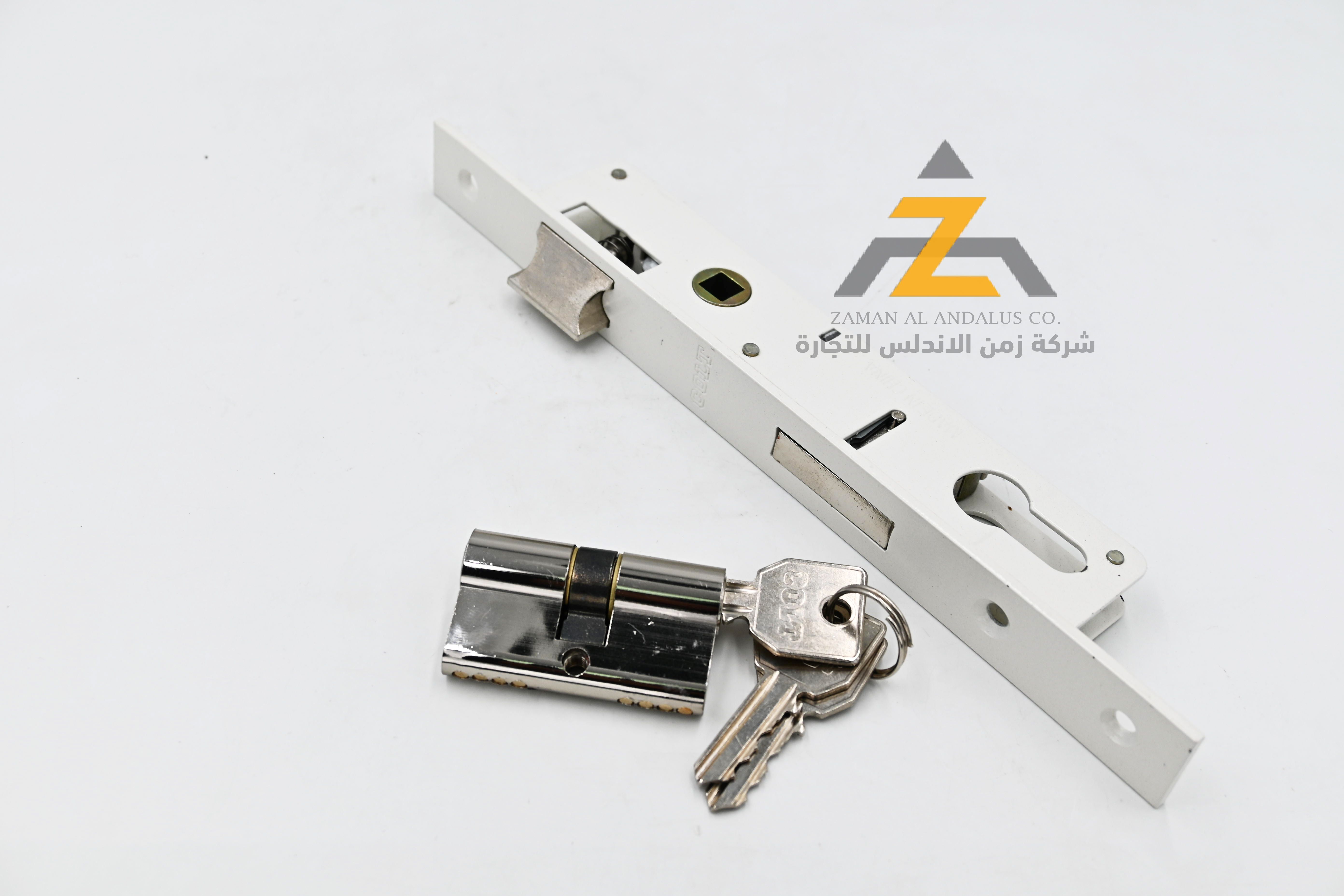 قفل باب المنيوم مقاس 20 MM ابيض