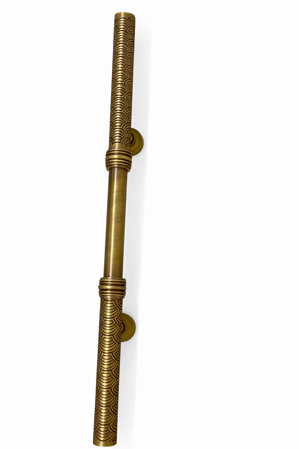 う*ま様 DeliciousTaylormade DOORZ BrasstyMa Decorative exterior door handle, samurai bronze brass, 80 cm