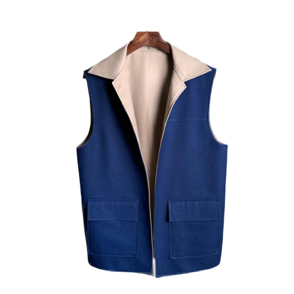 سديري وجهين قلاب - أزرق ورمادي