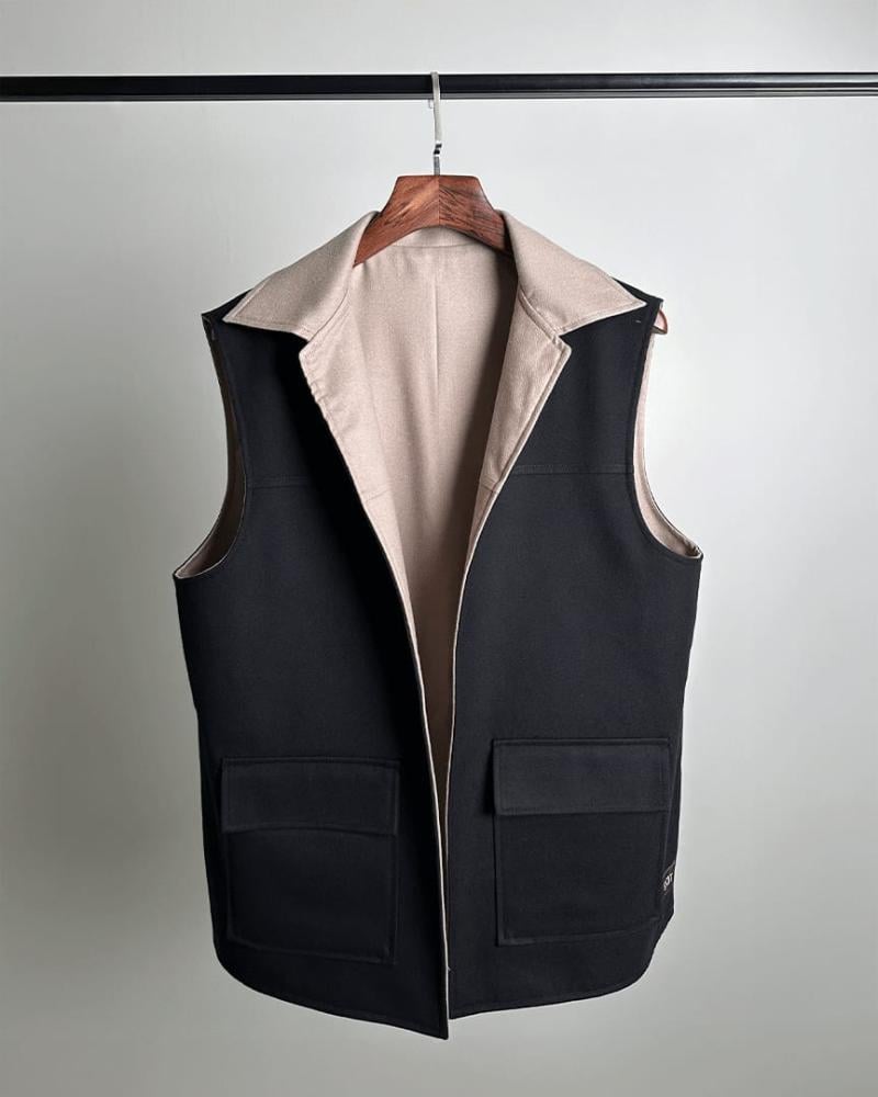 سديري وجهين قلاب - أزرق ورمادي