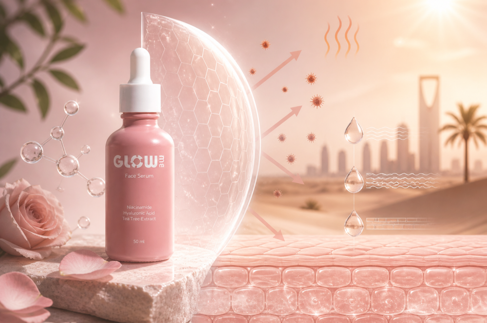 كيف يحمي سيروم Glow Me حاجز بشرتكِ ويمنحكِ نضارة مستدامة لا تتأثر بالح
