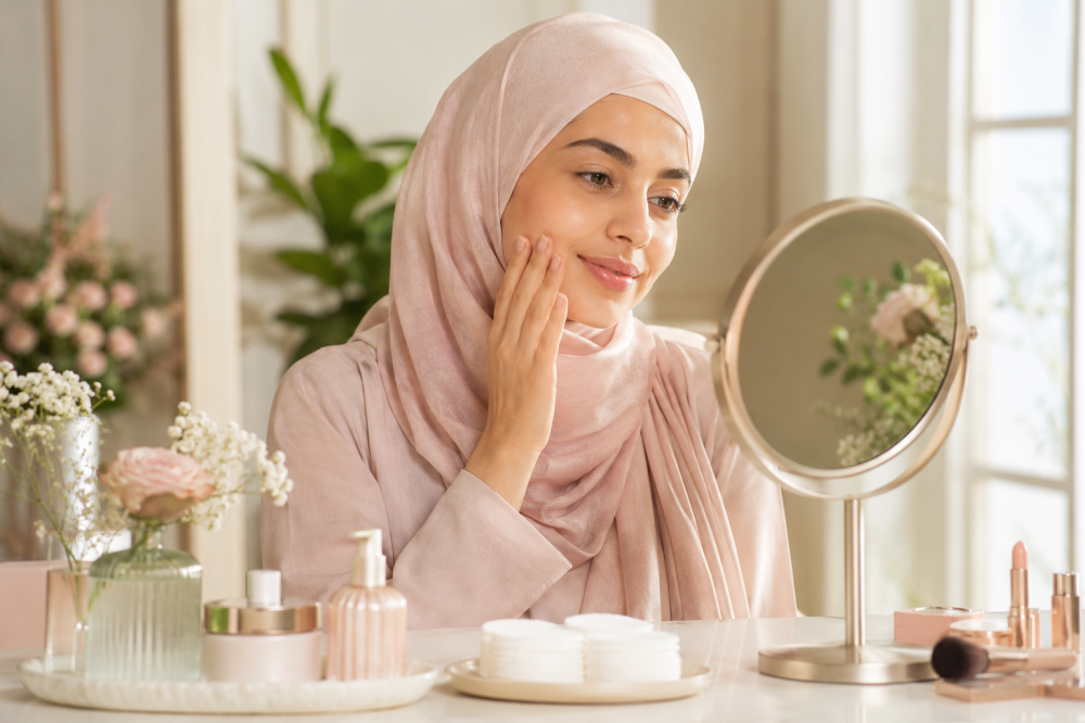 اختبار النضارة: كيف تتأكدين إن لمعة وجهكِ ناتجة عن صحة الجلد مو المكيا