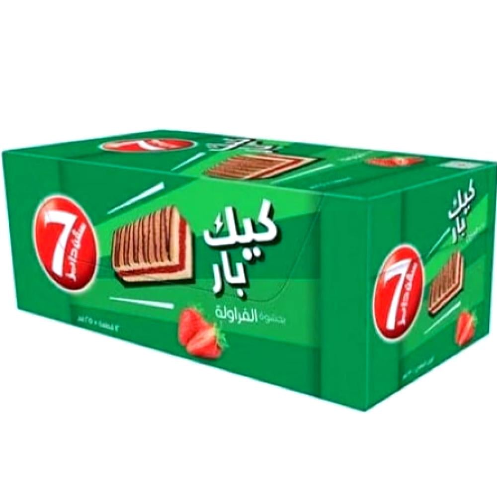كيك سفن دايز بالفراولة 25ج12حبة