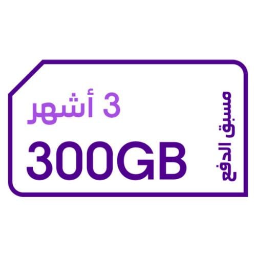 شريحة بيانات كويك نت 300 جيجا |4 أشهر STC