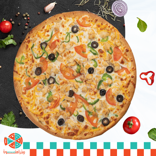 بيتزا قطع الدجاج Chicken Pieces pizza