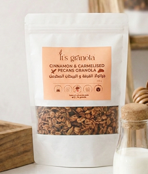 جرانولا القرفة والبيكان المكرمل