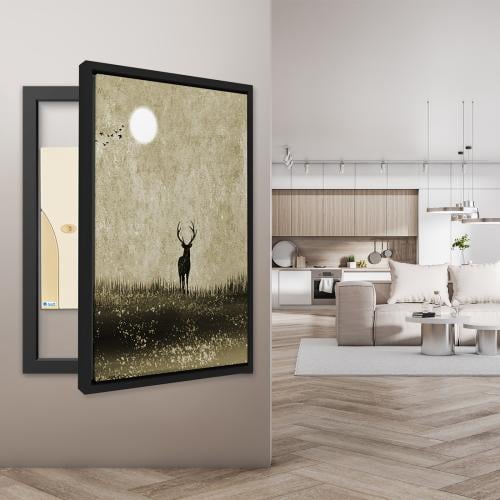 لوحة اخفاء الطبلون فن تجريدي بتصميم عصري
