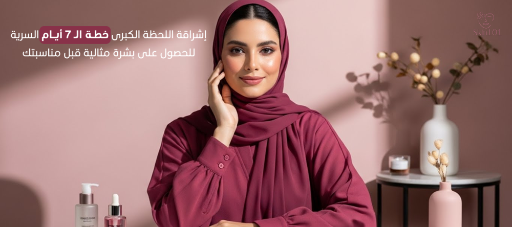 إشراقة اللحظة الكبرى خطة الـ 7 أيام السرية للحصول على بشرة مثالية قبل مناسبتك