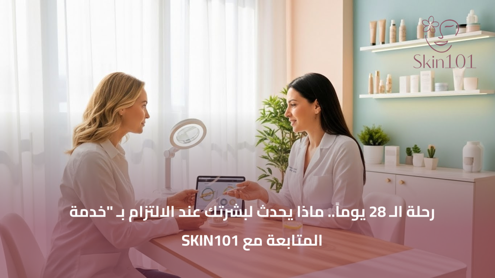 رحلة الـ 28 يوماً.. ماذا يحدث لبشرتك عند الالتزام بـ "خدمة المتابعة مع SKIN101